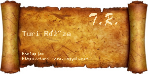 Turi Róza névjegykártya